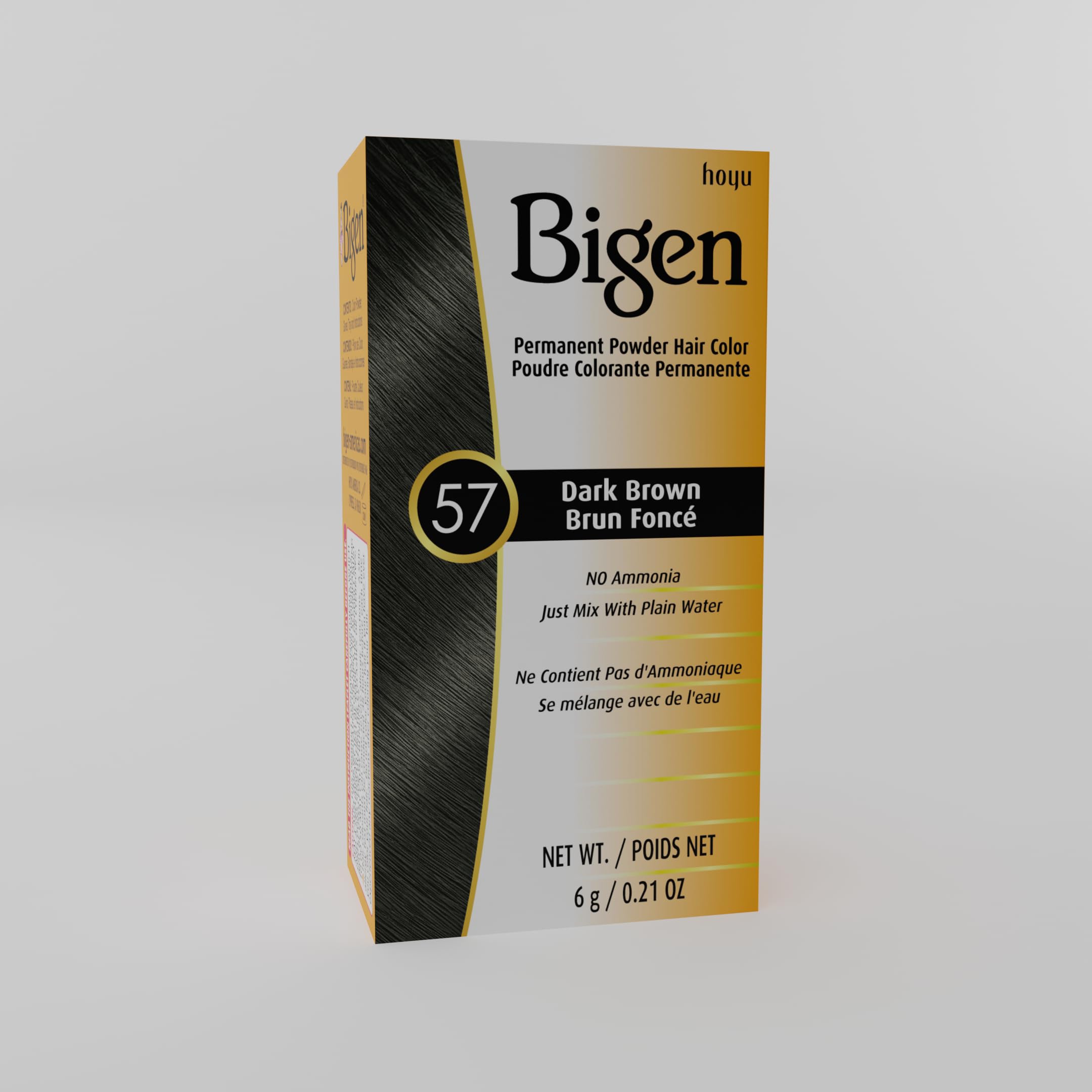 #57 Dark Brown Bigen Permanent Powder - 6 Pack - Image 8