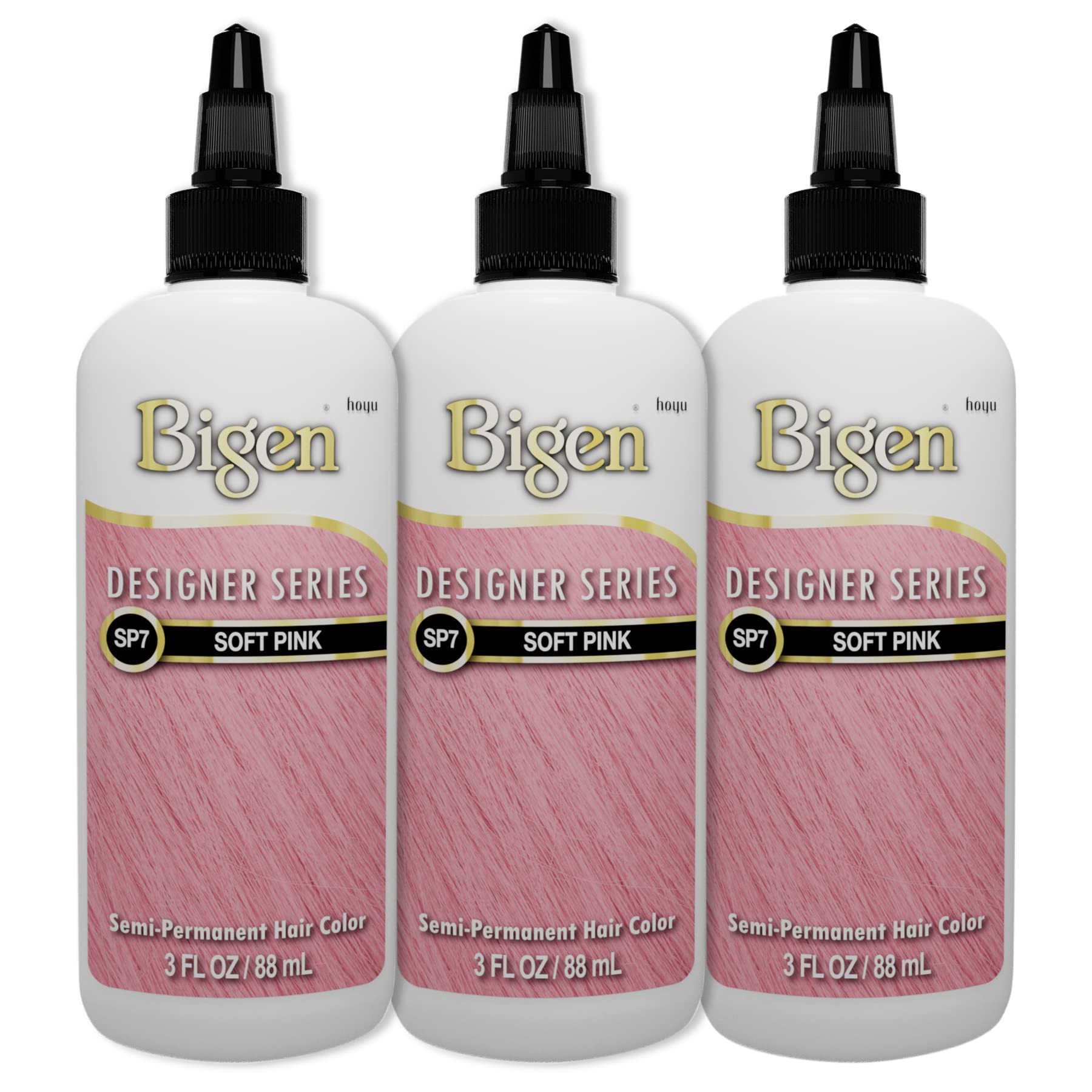 Bigen SP7 Soft Pink Designer Series Semi-Permanent Hair Color (pack of 3)