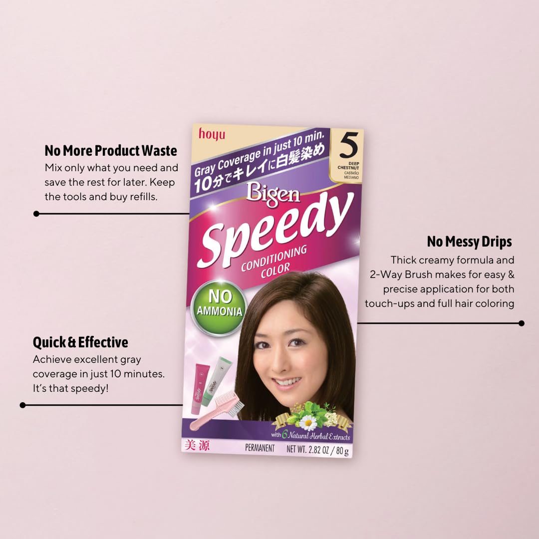 Bigen Speedy Conditioning Color Kit: 2 Light Warm Chestnut - 3 Pack - Image 3