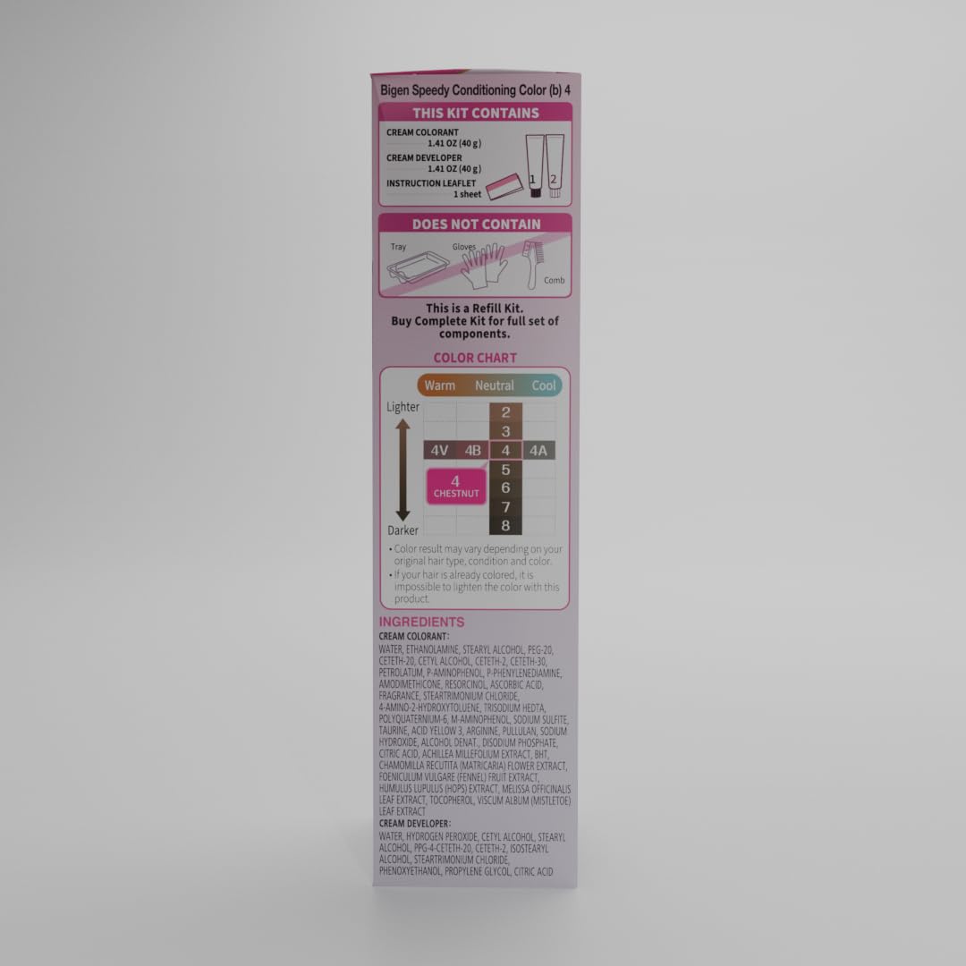 Bigen Speedy Conditioning Color Refill: 4 Chestnut - 3 Pack - Image 6