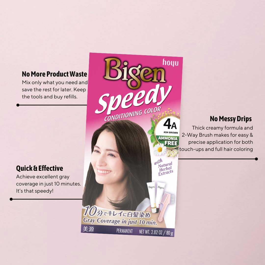 Bigen Speedy Conditioning Color Refill: 4A Ash Brown - 3 Pack - Image 4