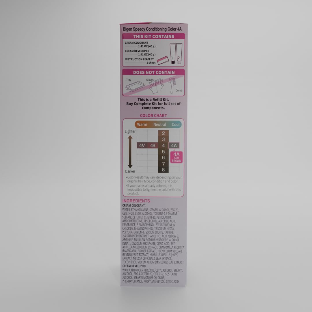 Bigen Speedy Conditioning Color Refill: 4A Ash Brown - 3 Pack - Image 6