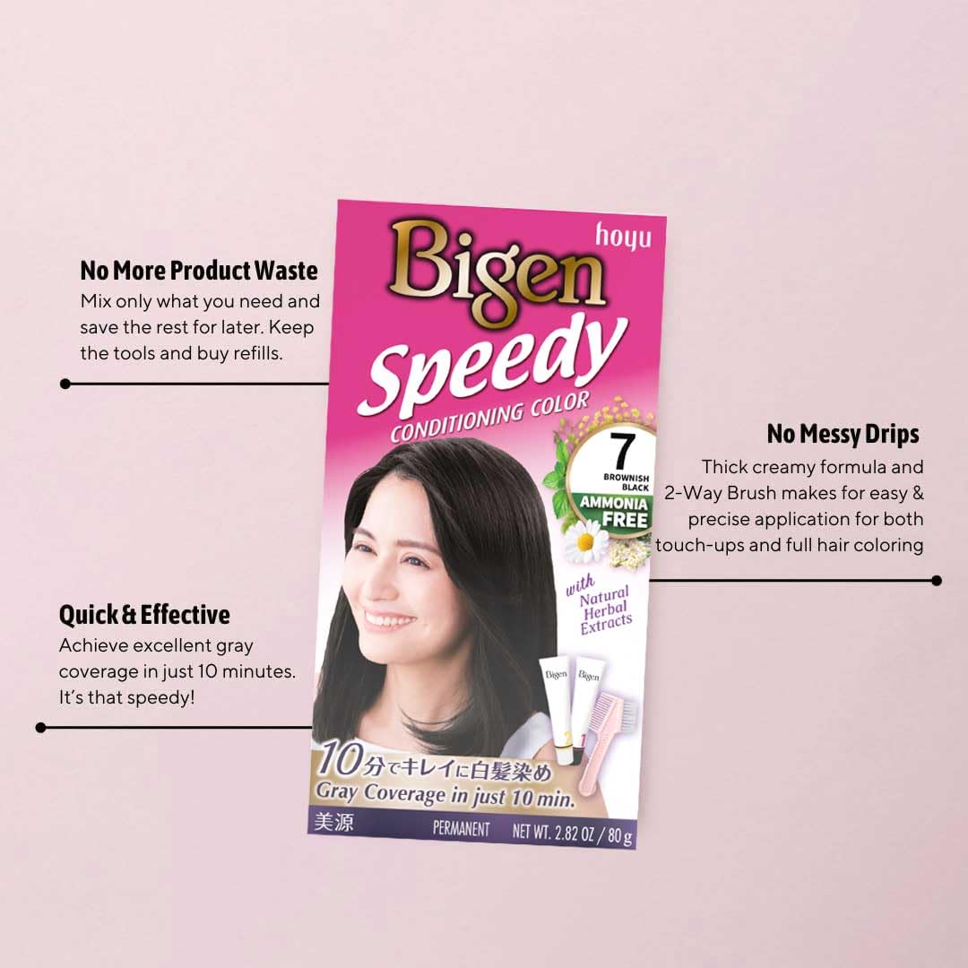 Bigen Speedy Conditioning Color Refill: 7 Brownish Black - 3 Pack - Image 4