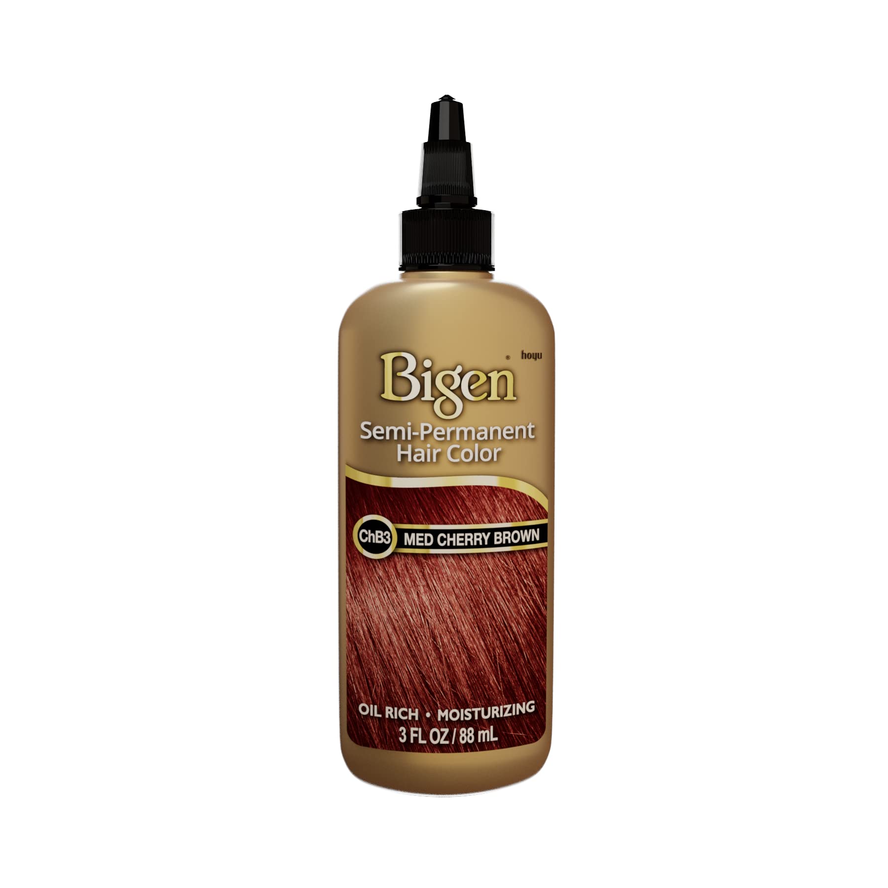 CHB3 Medium Cherry Brown Bigen Semi Permanent Hair Color (3 Pack) - Image 3