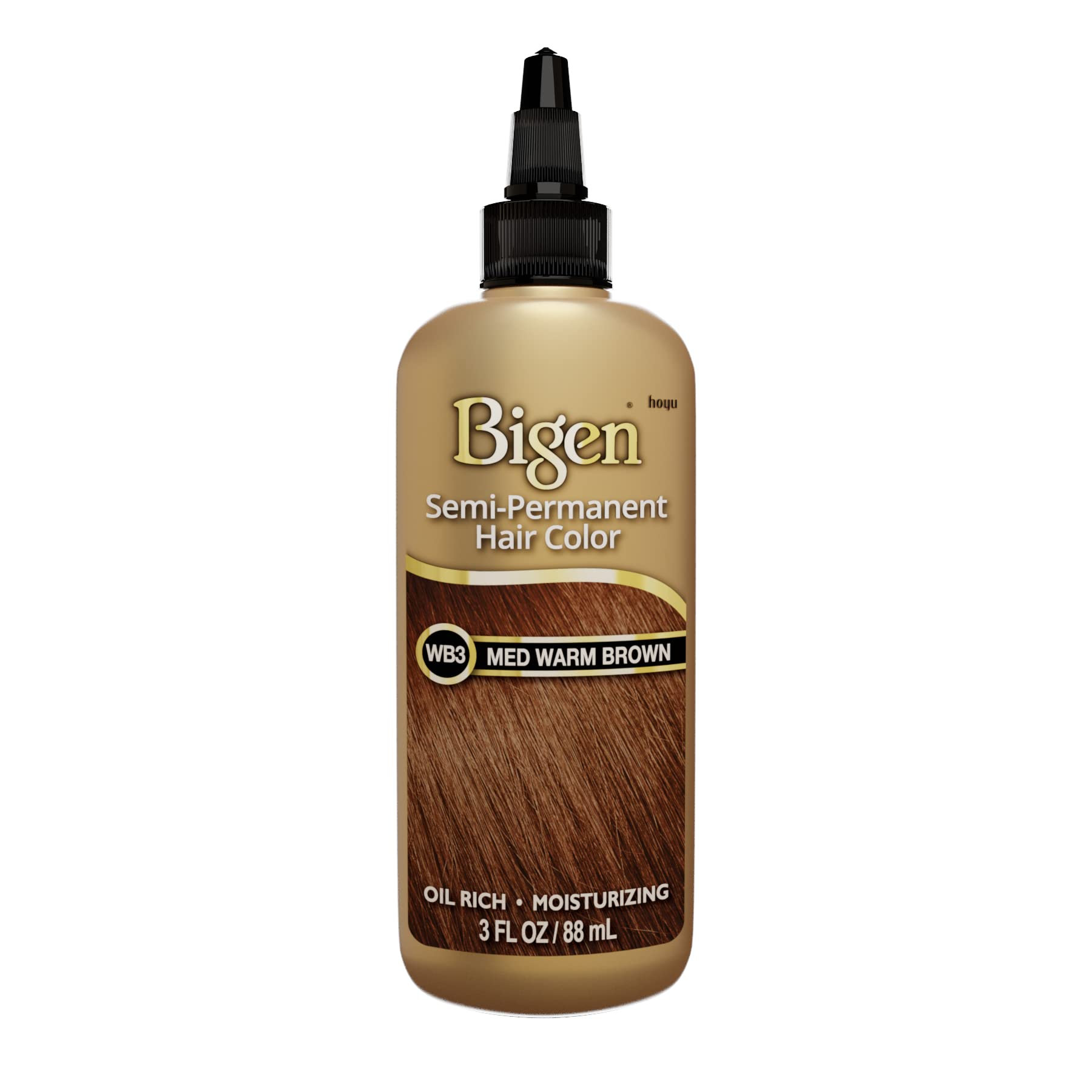 WB3 Medium Warm Brown Bigen Semi Permanent Hair Color (3 Pack) - Image 3